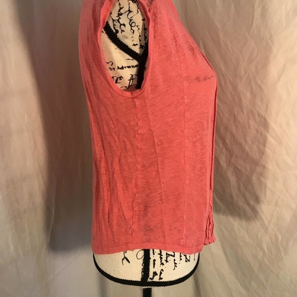 LC Lauren Conrad Woman's Crew Neck Sleeveless Lace Front Blouse Sz S - Picture 4 of 6
